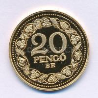 DN "Magyar aranypénzek utánveretben - arany 20 Pengő 1928" aranyozott Ag emlékérem kapszul...