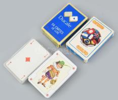 4 pakli kártya, zömmel tokban