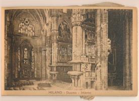 Milano, Milan; Italian postcard booklet with 6 images, with missing pages
