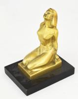 Hirmann Ferenc Budapest (öntöde): Nemera (art deco). Bronzírozott fém, jelzett, kopott, m: 14 cm