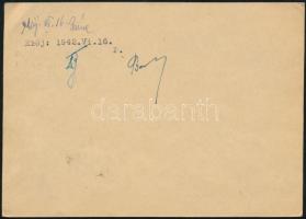 1942 Levelezőlap "SZÉKELYUDVARHELY-SZÉKELYKERESZTÚR" mozgóposta bélyegzéssel / with railwa...