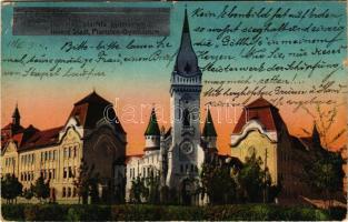 1919 Temesvár, Timisoara; Belváros, piarista gimnázium / Innere Stadt, Piaristen-Gymnasium / grammar school (szakadás / tear)