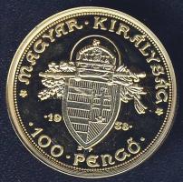 1938. 100P Au aranyozott Ag utánverete 5,5g T:PP Csak 2009db!
