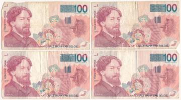 Belgium DN(1995) 100Fr (4x) T:F-VG Belgium ND(1995) 100 Francs (4x) C:F-VG Krause P#147