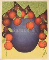 Nils Artur Nilsson (1906?1992): Till Gurli. Litográfia, papír. Jelzett 46x58 cm Lap széli foltok. Feltekerve