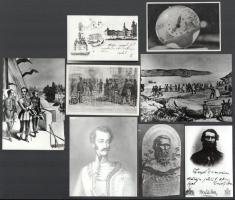 Vegyes fotó tétel, 1848-1849-estémájúak, modern előhívások, 8 db, kb. 9,5×8,5 cm