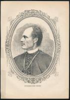 cca 1860-1865 Stroszmayer József (Josip Juraj Strossmayer / Joseph Georg Strossmayer) diakovári püspök, politikus portréja, ragasztott, 24,5×17 cm