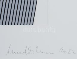 Benedek Barna (1973-): Geometrikus kompozíció (cím nélkül), 2022. Akril, habosított PVC, jelzett. 0 ...