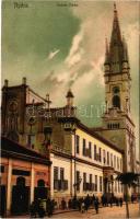 Nyitra, Nitra; Apácazárda, Muskáth N. üzlete. Huszár Istrán (István) kiadása / nunnery, shops (fl)