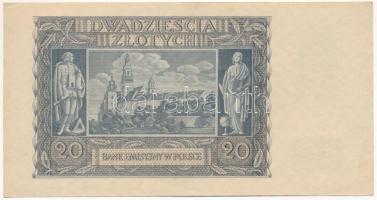 Lengyelország / Német megszállás 1940. 20Zl "L3192662" T:XF / Poland / German Occupation 1...