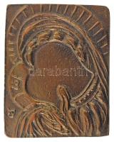 1980 k. Öntött bronz plakett. Szign.: D(?) (62x48mm) T:XF