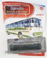 Fleischer S5 autóbusz makett, h: 16,5 cm + Legendás buszok a múltból 77. sz. kiadvány, bontatlan csomagolásban