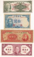 Kínai Köztársaság 1942-1949. 5Y - 10.000Y (4xklf) "The Central Bank of China" T:F, 1db VF, 1db VG Republic of China 1942-1949. 5 Yuan - 10.000 Yuan (4xklf) "The Central Bank of China" C:F, 1pc VF, 1pc VG
