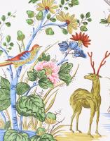 1975 Karlsruhe Majolika Manufaktur Grünen Familie mintás nagyméretű dísztál, mázas kerámia, jelzett,...