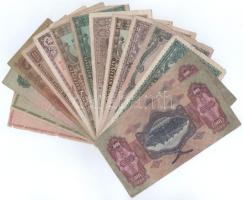 14db-os vegyes pengő, adópengő bankjegy tétel T:F,VG