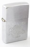 Zippo öngyújtó sárkányos gravírozással (F XII. sorozatszám) Zippo bőr övtokkal