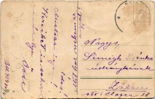 1924 Üdvözlet Krampusstól. EAS M. / Girl with Krampus (fl)