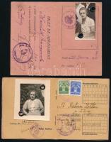 1930, 1938 Aradi Neptun fürdőigazolványok, 3 db