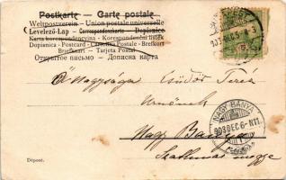 1903 Mikulás és Krampusz gyerekekkel / Saint Nicholas and Krampus with children s: Ch. Scolik (EB)