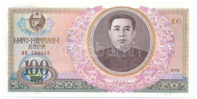 Észak Korea 1978. 100W "736815" T:UNC North Korea 1978. 100 Won "736815" C:UNC Krause P22