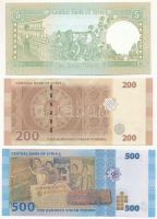 Szíria 1991. 5P + 2013. 500P + 2021. 200P T:UNC-AU
Syria 1991. 5 Pounds + 2013. 500 Pounds + 2021. ...