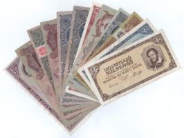 12db-os Pengő bankjegytétel, közte 1946. 100.000BP T:F közte több szép papír