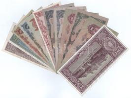 12db-os Pengő bankjegytétel, közte 1946. 100.000BP T:F közte több szép papír