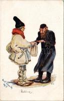 Wolhynische Typen Serie II. Feldbuchhandlungen des 4. A.-K. - Qu.-Abt. Feldspot 30. / Zsidó típus Volhynia-ból. Judaika / Volhynian Jewish man. Judaica s: Emil Weiss (EK)