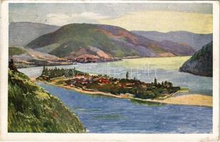 Ada Kaleh, Török sziget Orsova alatt. MFTR Művészlevelezőlap 6314-10. Klösz műintézet / Insel Ada-Kaleh unterhalb Orsova / Turkish island (EB)