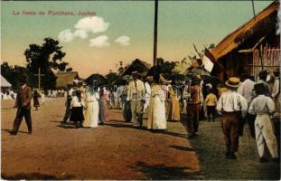 Punchana, Iquitos, la fiesta / party (glue marks)