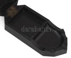 Art deco elefántos cigarettakínáló, bakelit, jelzés nélkül, 20x9x10 cm ca 1930