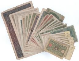 26db-os vegyes külföldi bankjegy tétel, közte Montenegró / Császári és Királyi Katonai Közigazgatás 1917. 2P + Lengyelország 1920. 5000M + Német Birodalom / Weimari Köztársaság / Bajorország 1922. 1000M T:F,VG 26pcs of mixed banknotes from diff countries, with Montenegro / Army Administration 1917. 2 Perper + Poland 1920. 5000 Mark + German Empire / Weimar Republic / Bavaria 1922. 1000 Mark C:F,VG