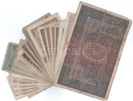 26db-os vegyes külföldi bankjegy tétel, közte Montenegró / Császári és Királyi Katonai Közigazgatás ...