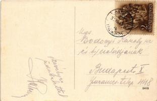 Alistál, Dolny Stál, Hrobonovo; Mária malom, Fő utca, református templom, automobil / mill, main str...