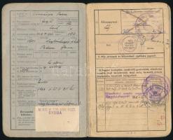 1939 Orosháza, katonai igazolványi lap
