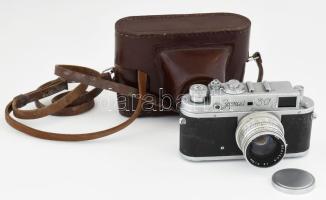 Zorkij-3 fényképezőgép, Jupitr-3 1:2/50 objektívvel, tokjában, leírással