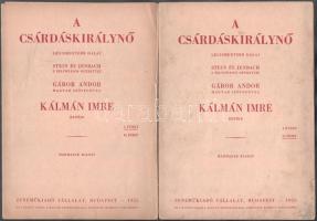 1955 A csárdáskirálynő I-II. füzet