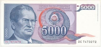Jugoszlávia 1985. 5000D T:UNC Yugoslavia 1985. 5000 Dinara C:UNC