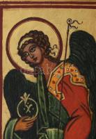 Gábriel arkangyal. Modern kézzel festett ikon. Jelzett 13x32 cm