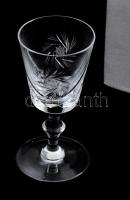 6 db kristály likőrös pohár, hibátlan 13 cm