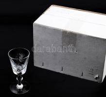 6 db kristály likőrös pohár, hibátlan 13 cm