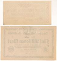 Németország / Weimari Köztársaság / Német Birodalmi Vasút - Berlin 1923. 2.000.000M + 5.000.000M inf...