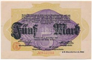 Németország / Weimari Köztársaság / Altona 1918. 5M "953233" T:VF-F Germany / Weimar Republic / Altona 1918. 5 Mark "953233" C:VF-F