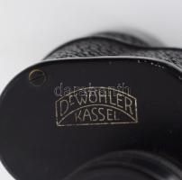 Dr. Wöhler Kassel antik távcső, jelzett, kopott, 14x15 cm