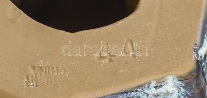 Kínai favágó figura, jelzett, hibátlan, m: 19 cm