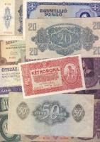 Kis vegyes bankjegy-tétel, 15db, jobbakkal T:vegyes