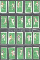 Player's Cigarettes brit cigaretta-gyűjtőkártyák, 50 db-os komplett sorozat (tenisz), albumlapo...