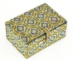 Kínai jáde pecsételő, dobozában, h: 5 cm