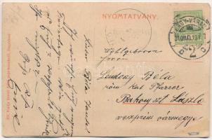 1917 Nagyvárad, Oradea; Szent László tér, piac, villamos, városháza, takarékpénztár, kávéház. lepore...