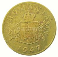 Románia 1947. 1L sárgaréz, technológiai hibás veret (enyhén elfordult hátlap) T:VF
Romania 1947. 1 ...